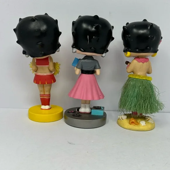 Lot of 3 Betty Boop Hula, Cheerleader, Poodle Skirt 7” Bobbleheads X9 - Picture 3 of 6